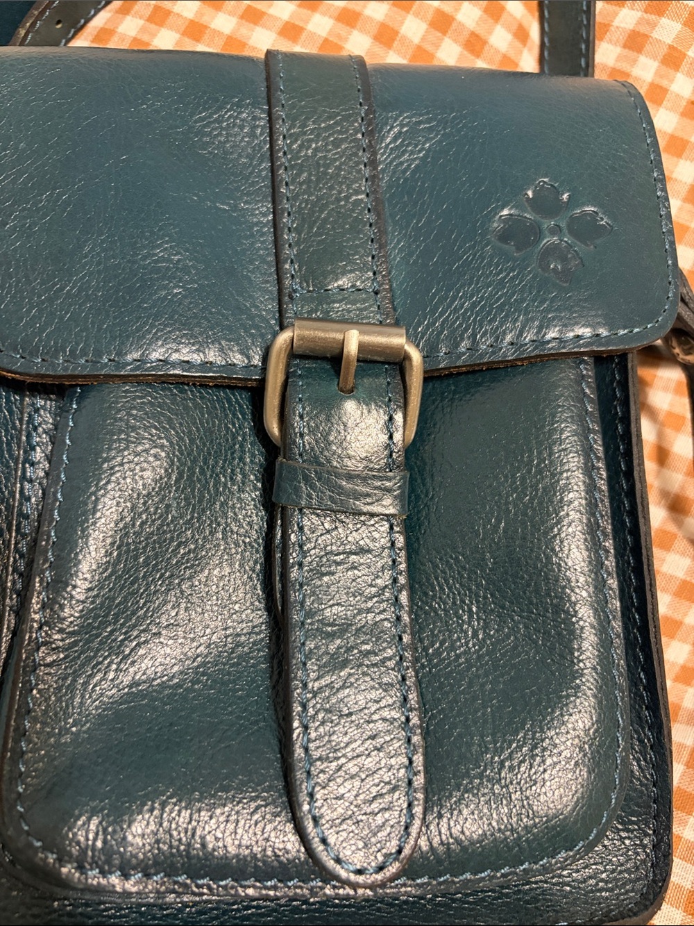 Patricia Nash Leather Crossbody Bag in Deep Teal - Picture 2 of 7